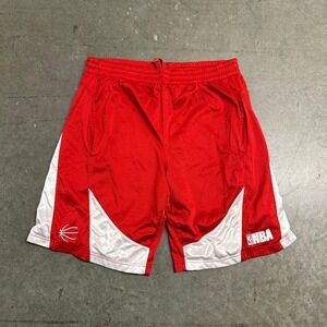 NBA‎ Elevation Mens Basketball Shorts Red White Mesh Athletic Size Large